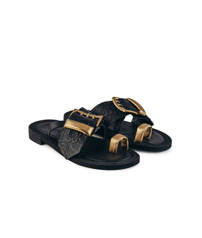 SANDÁLIA DE DEDO COM FIVELA